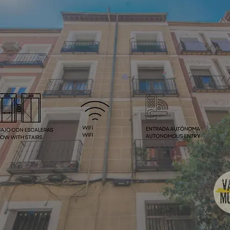 Cool Duplex Bajo Apt 7Pax Cerca De Tirso De Molina E2 Madrid Buitenkant foto